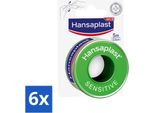 Hansaplast - Cerotti Per Ferite Sensibili - Delicati Sulla Pelle - 5M X 2,5 Cm - Confezione Risparmio - 6 Pezzi