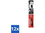 Colgate Spazzolino Nero Carbone 360 Nero Medio 1 Spazzolino - Confezione Risparmio - 12 Pezzi