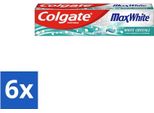 Colgate - Max White - Cristalli Sbiancanti - Dentifricio - 100Ml - Confezione Risparmio - 6 Pezzi