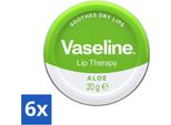 Vaselina - Barattolo Originale - Terapia Labbra - Aloe Vera - 20 G - Confezione Risparmio - 6 Pezzi
