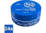 Red One - Cera Per Capelli - Blu - Cera Per Capelli Aqua - Per Una Tenuta Forte E Una Finitura Brillante - 150 Ml - Confezione Risparmio - 24 Pezzi