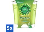 Glade - Candela Profumata - Bamboo Bliss Song - Fresca Fragranza E Relax - 129 G - Confezione Risparmio - 5 Pezzi