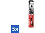 Colgate Spazzolino Nero Carbone 360 Nero Medio 1 Spazzolino - Confezione Risparmio - 5 Pezzi