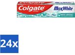 Colgate - Max White - Cristalli Sbiancanti - Dentifricio - 100Ml - Confezione Vantaggiosa - 24 Pezzi