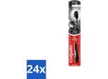 Colgate Spazzolino Nero Carbone 360 Nero Medio 1 Spazzolino - Confezione Risparmio - 24 Pezzi