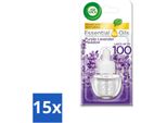 Air Wick - Ricarica Per Deodorante Per Ambienti - Oli Essenziali - Diffusore Elettrico Di Fragranze - Lavanda Viola - 20 Ml - Value Pack - 15 Pezzi