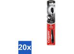 Colgate Spazzolino Nero Carbone 360 Nero Medio 1 Spazzolino - Confezione Risparmio - 20 Pezzi