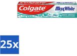 Colgate - Max White - Cristalli Sbiancanti - Dentifricio - 100Ml - Confezione Vantaggiosa - 25 Pezzi