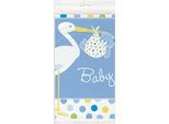 Unique Party - Tovaglia Cicogna "Boy"", Plastica, Baby Shower SG39033 (Taglia Unica) (Blu)"