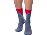 Jaws - Calze "Bite"" Per Uomo/Donna Unisex TT165 (37 Eu - 42 Eu) (Rosso/Grigio)"