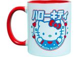 Tazza Da Caffè Hello Kitty - "Sanrio"", Logo Giapponese TT517 (Taglia Unica) (Bianco/Rosso)"