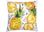 Cuscino A Punto Croce Rto "Ananas D'oro"" CU055, Schema Contato, 40X40 Cm"