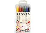Pentel SESW30C-6 Pentelarts Brushsignpen Penna A Pennello Twin, Set Da 6