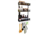 Scaffale Appeso Frigorifero Scaffale Per Frigorifero Con 6 Ganci Scaffale Per Cucina Scaffale Per Spezie A Parete Senza Foratura Scaffale Per La Cucina.