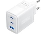 Vention Sieninis įKroviklis, Ventiliacija, FERW0-EU, 2Xusb-C, USB-A, 65W/65W/30W, Gan (Balta)