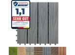 Piastrelle Wpc Piastrelle Per Terrazze Piastrelle Per Balconi Resistenti Alle Intemperie Classic Grey 30 X 30 Cm 1 Pezzo