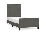 Vidaxl Struttura Letto Senza Materasso Grigio Scuro 100X200 Cm Velluto