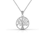Kette Mit AnhäNger Vivance "925 Sterling Silber Lebensbaum", Weiß, Halsketten, Damen, 40+5Cm, Silber 925 (Sterlingsilber), L: 45 B: 18Mm, GläNzend, B:18Mm