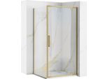 Cabina Doccia Angolare Rea Rapid Swing Brush Gold 100X80