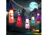 3M 5Pcs Halloween Luci Decorative All'aperto, Lampada Di Halloween, Luce Di Halloween, Luci Del Cappello Della Strega, Luce Del Fantasma Del Led Per La Decorazione Del Giardino Della Festa Di Halloween