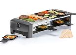 Grill/Griglia In Pietra Per 8 Persone - Con 8 Teglie E Termostato Regolabile, 162820 01.162820.01.001, Nero