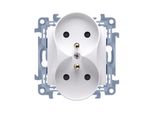 Presa Con Doppia Messa A Terra (Modulo) 16A, 250V~, Terminali A Vite Bianchi Contatto Simon 10 CGZ2M.01/11