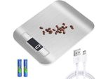 Bilancia Da Cucina Digitale, 10 Kg/1 G, Display Lcd Ricaricabile Via Usb E Funzione Tara, Cavo Di Ricarica Della Batteria Professionale Multifunzionale