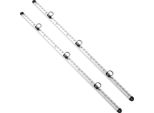 1 Coppia Di Binari A L In Alluminio Da 100 Cm Kit Sistema Di Fissaggio Del Carico Con Bulloni Tondi