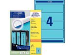 Avery Etichette Angolari Per Fascicoli Zweckform, 61 X 192 Mm, Blu