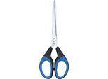 Forbici Wedo Soft-Cut, A Punta, Lunghezza: 180 Mm, Nero/Blu