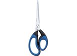 Forbici Wedo Soft-Cut, A Punta, Lunghezza: 255 Mm, Nero/Blu