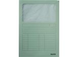 Cartella Pieghevole Leitz A4, Con Finestra, Cartone Manilla, 160 G/M2, Verde Chiaro