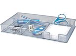 Vassoio Portapenne Wedo Office, In Filo Di Metallo, Argento