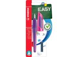 Stilografica Per La Scuola Con Pennino Standard M - Stabilo Easybuddy In Viola/Magenta - Colore Di Scrittura Blu (Cancellabile) - Penna Singola - Cartuccia Inclusa