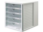 Cassettiera Han, 5 Cassetti, Rivestimento: Grigio Chiaro