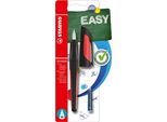 Stilografica Per La Scuola Con Pennino Standard M - Stabilo Easybuddy In Nero/Rosso - Colore Di Scrittura Blu (Cancellabile) - Penna Singola - Cartuccia Inclusa