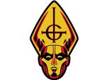 Ghost - Taglia Standard - Toppa "Papa Head"" - Poliestere RO1237 (Taglia Unica) (Giallo/Rosso)"
