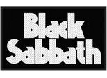 Black Sabbath - Logo - Patch, Poliestere RO8653 (Taglia Unica) (Nero/Bianco)