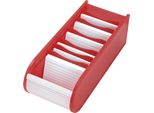Cartella Per Schede Wedo, Din A8 Orizzontale, Incl. 100 Schede, Rosso