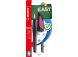 Stilografica Per La Scuola Con Pennino Standard M - Stabilo Easybuddy In Nero/Magenta - Colore Di Scrittura Blu (Cancellabile) - Penna Singola - Cartuccia Inclusa