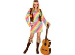Costume Da Donna Hippie Flower Power Colorato