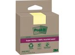 Post-It 654 RSS3CY Post-It Super Sticky Recycling Notes, 76 X 76 Mm, Gelb