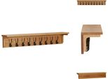 Vidaxl Appendiabiti Da Parete 90X16X16 Cm In Rovere Massiccio - Appendiabiti E Appendiabiti