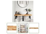 The Living Store Piano D'appoggio 100X40X4 Cm Rettangolare In Legno Massiccio Di Acacia