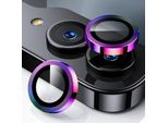 Per Samsung Galaxy Z Flip7 5G Anello Di Protezione In Alluminio + H9 Vetro Duro Temperato Colorato