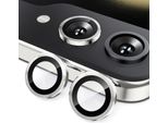 Per Samsung Galaxy Z Flip7 5G Alluminio Protezione Anello Fotocamera + H9 Vetro Duro Temperato Argento