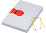 Jalema 2639800000 Pli-Fix - 90 Mm Metallo, Plastificato, Giallo/Nero, 100 Pezzi/Confezione