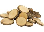 Eduplay 310065 Dischi Di Legno Naturale Rotondi Grandi Ø 6-9 X 0,5 Cm, Naturali (1 Kg)