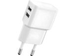 Partel, Grab'n Go Caricabatterie Compatto E Leggero USB-A 12W 2,4A A Doppia Alimentazione, Bianco