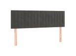 Vidaxl Testiere 2 Pz. Velluto Grigio Scuro 72X5X78/88 Cm